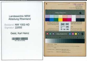 Entnazifizierung Karl Heinz Geist, geb. 02.10.1919 (Spark.Inspektor)