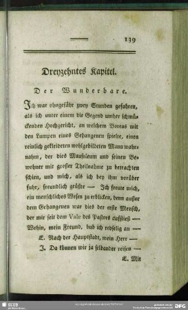 Dreyzehntes Kapitel. Der Wunderbare