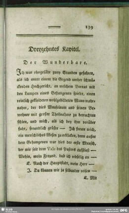 Dreyzehntes Kapitel. Der Wunderbare