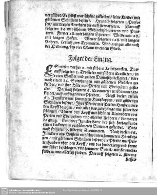 Folget der Einzug