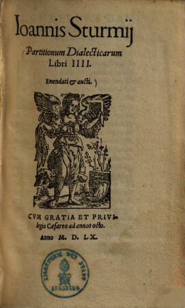 Joannis Sturmii partitionum dialecticarum libri IIII.