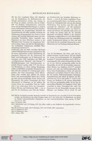 Metrische Merkmale