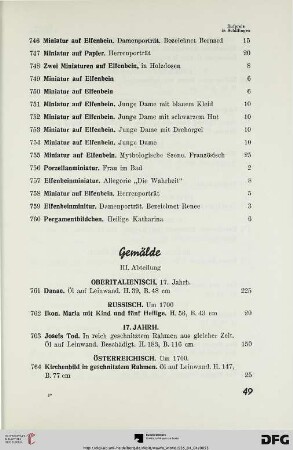 Gemälde (Nr. 761-831)