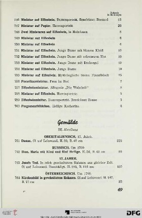 Gemälde (Nr. 761-831)