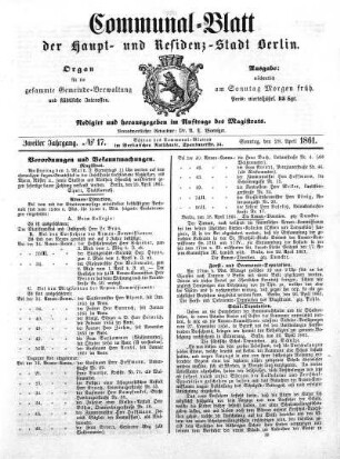 1861,17: No. 17, 28. April 1861
