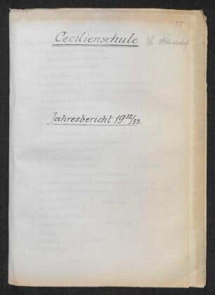 1932/33: Jahresbericht ... - 1932/33
