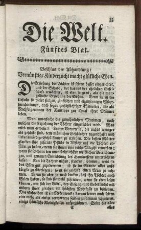 Fünftes Blat.