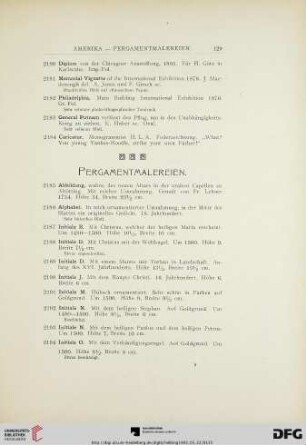 Pergamentmalereien (Nr. 2185-2203)