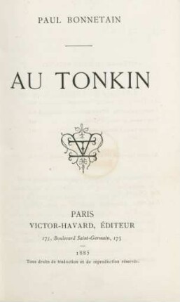 Au Tonkin