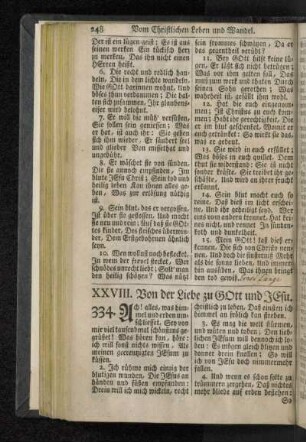 XXVIII. Von der Liebe zu Gott und Jesu.