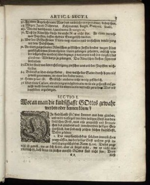 Sectio I. - Sectio XII.