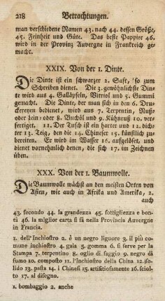 XXIX. Von der 1. Dinte