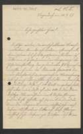 Brief von Franz Xaver Gierster an Unbekannt