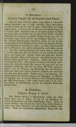 8. October. Johann Georg I. stirbt