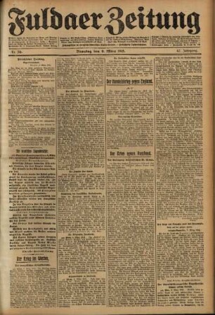 Ausgabe vom Dienstag, den 09. März 1915.
