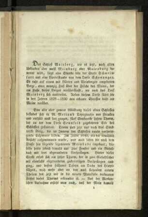 [Das alte Schloß Mainberg bei Schweinfurt und seine frühern Bewohner]