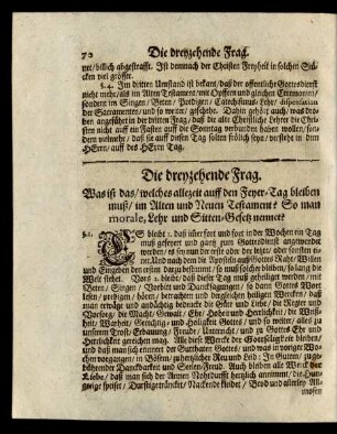 Die dreyzehende Frag.