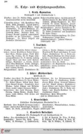 Lehr= und Erziehungs=Anstalten