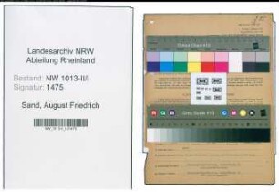 Entnazifizierung August Friedrich Sand , geb. 07.10.1897 (Architekt)