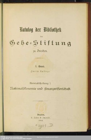 1,1: Nationalökonomie und Finanzwissenschaft