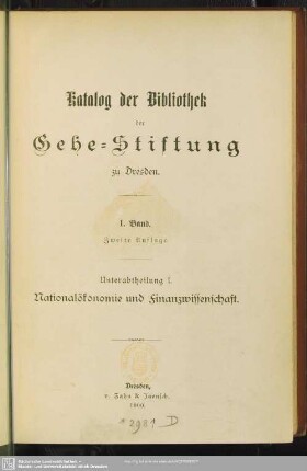 1,1: Nationalökonomie und Finanzwissenschaft