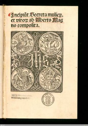 Secreta mulierum et virorum : mit Komm.
