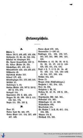 Ortsverzeichnis.
