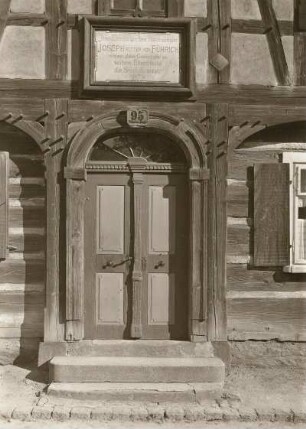 Gedenktatel : Gedenktatel am Geburtshaus des Historienmalers Joseph Ritter von Führich in Kratzau (heute Chrastava / Tschechien) auf der Führichgasse 95