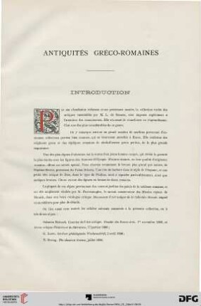 Antiquitès Grèco-Romaines