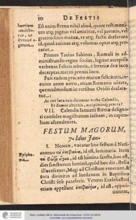 Festum magorum, 7. Idus Jan.