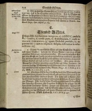 E. Ebenbild Gottes. - Erbsünde.