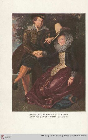 Tafel: Rubens und seine Gemahlin Isabella Brant