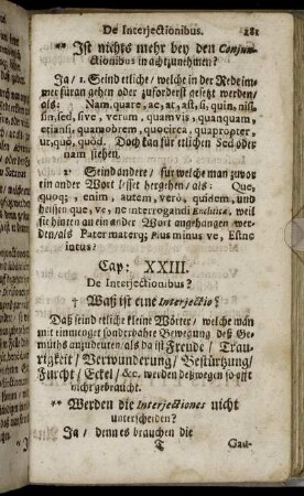 Cap. XXIII. De Interjectionibus?