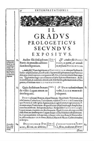 II. Gradvs Prologeticvs Secvndvs Expositvs