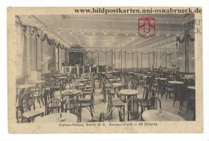 Kerkau-Palast, Berlin W.8 - Konzert-Café - 48 Billards