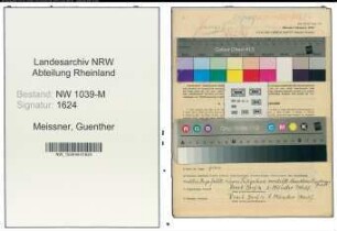 Entnazifizierung Guenther Meissner , geb. 08.07.1905 (Angestellter)