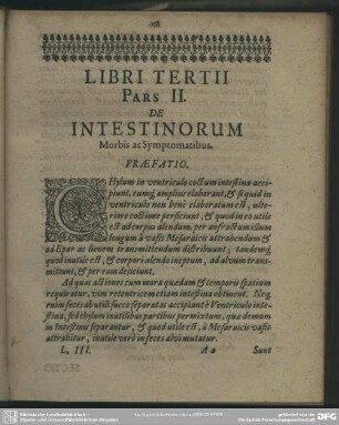 Pars II. De Intestinorum Morbis ac Symptomatibus