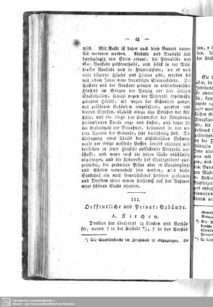 III. Oeffentliche und Privat-Gebäude