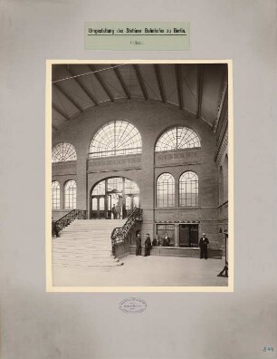Umgestaltung des Stettiner Bahnhofs, Berlin: Ansicht Vorhalle