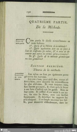 Quatrieme Partie. De la Methode
