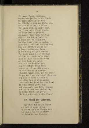 12. Pudel und Sperlinge.