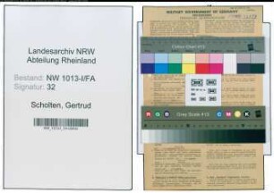 Entnazifizierung Gertrud Scholten , geb. 20.03.1876 (Baeuerin)
