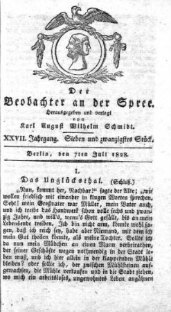 27. Stueck, 7. Juli 1828