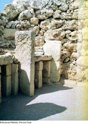 Malta. Mgarr. Tempelanlage Ta' Hagrat, Nordtempel