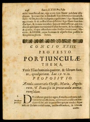 Concio XXIII. Pro Festo Portiunculae.