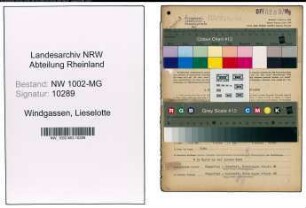 Entnazifizierung Lieselotte Windgassen , geb. 10.10.1918 (Sekretaerin)