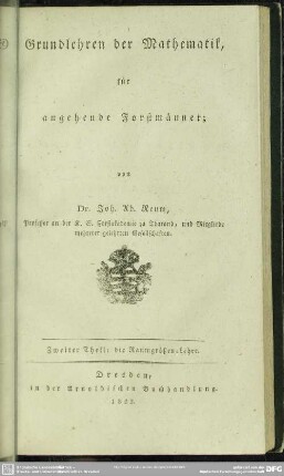 2: Die raumgrößen-Lehre, die Raumgrößen-Rechnung