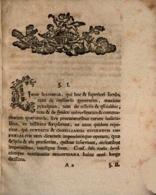 Positiones Qvaedam Extemporales De Syndicis Vel Consiliariis Civitatvm Imperialivm