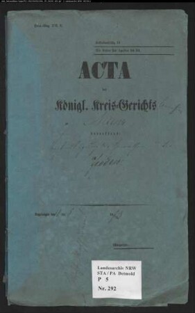 Belegakte (Heiraten) für Juden für die Stadt Altena mit den Orten Altena, Klein Hammer und Neuenrade (H 1873) (Gemeinde: Altena, Kreis Altena)