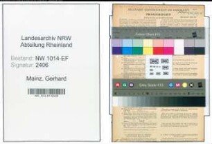 Entnazifizierung Gerhard Mainz , geb. 30.05.1897 (Expedient)